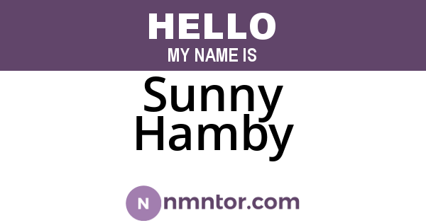 Sunny Hamby