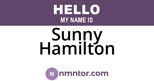 Sunny Hamilton