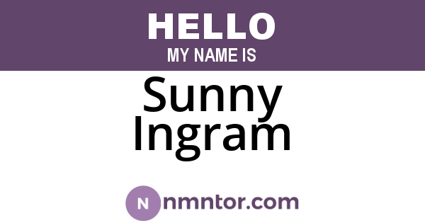 Sunny Ingram