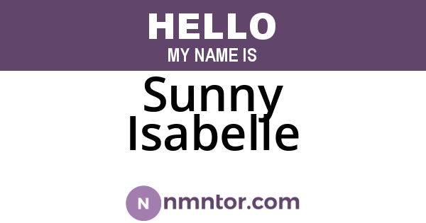 Sunny Isabelle