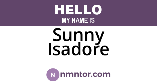 Sunny Isadore
