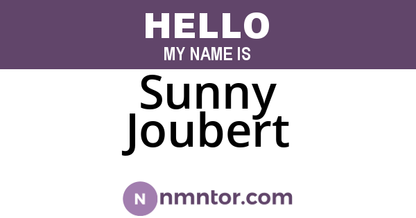 Sunny Joubert