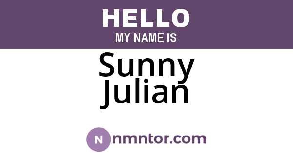 Sunny Julian