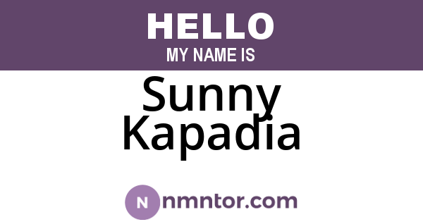 Sunny Kapadia