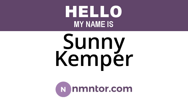 Sunny Kemper