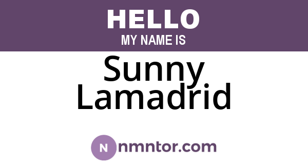 Sunny Lamadrid