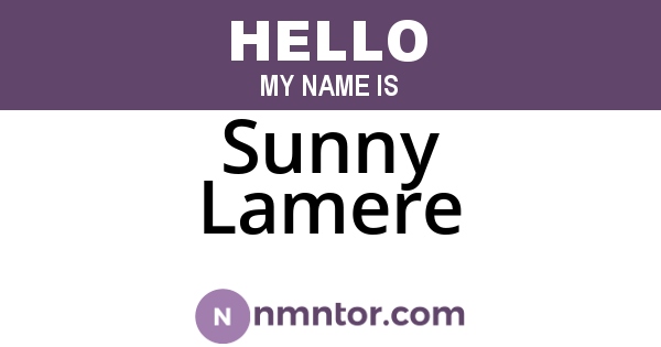 Sunny Lamere