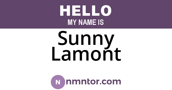 Sunny Lamont