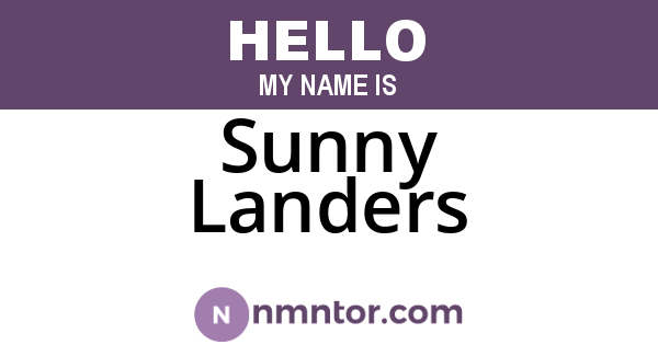 Sunny Landers