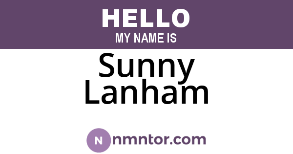 Sunny Lanham