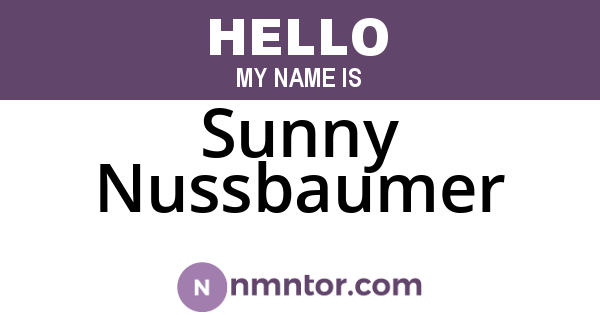 Sunny Nussbaumer