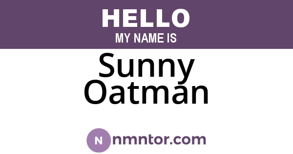 Sunny Oatman