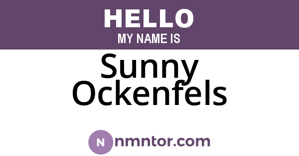 Sunny Ockenfels