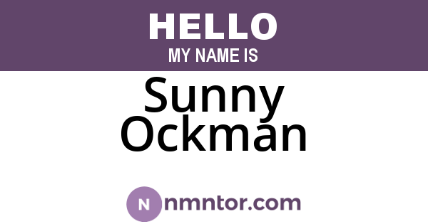 Sunny Ockman