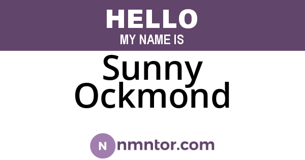 Sunny Ockmond