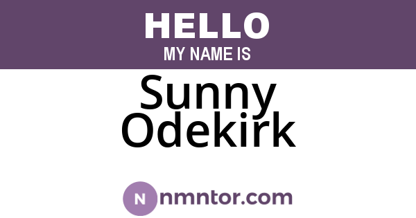 Sunny Odekirk