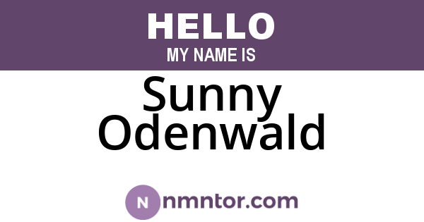 Sunny Odenwald