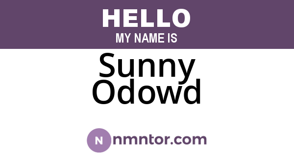 Sunny Odowd