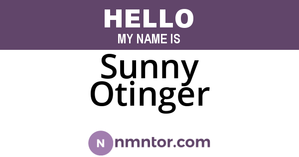 Sunny Otinger