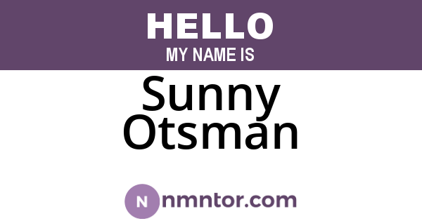 Sunny Otsman