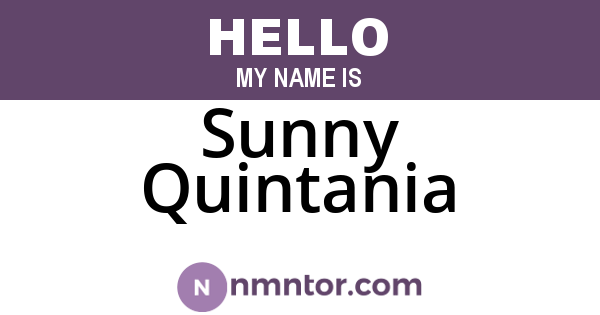 Sunny Quintania