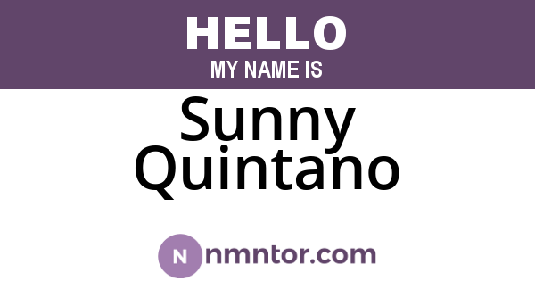 Sunny Quintano