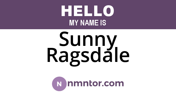 Sunny Ragsdale