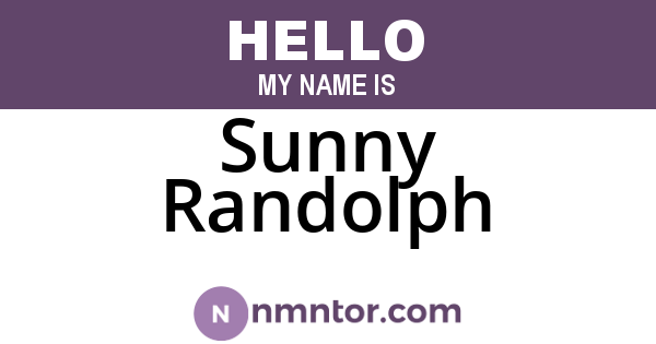 Sunny Randolph