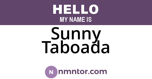 Sunny Taboada