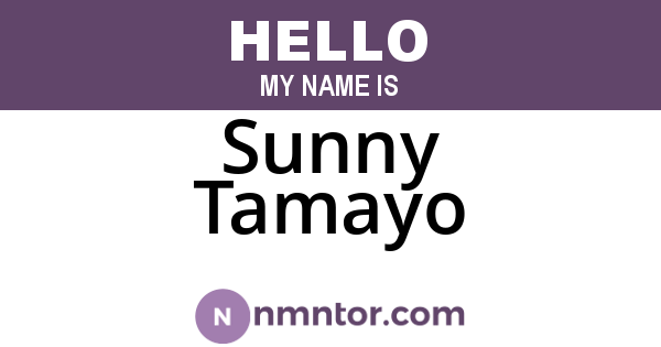 Sunny Tamayo