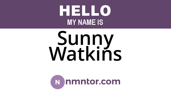 Sunny Watkins