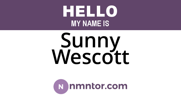 Sunny Wescott