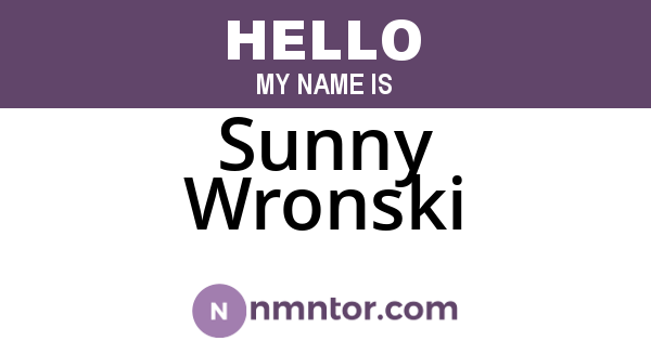 Sunny Wronski