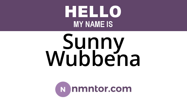 Sunny Wubbena