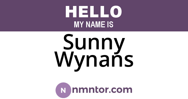 Sunny Wynans