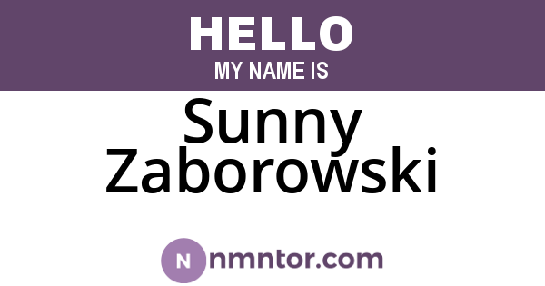 Sunny Zaborowski