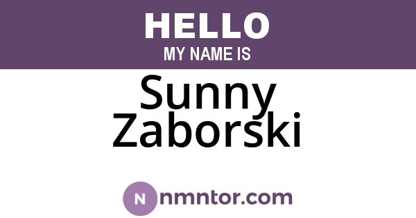 Sunny Zaborski