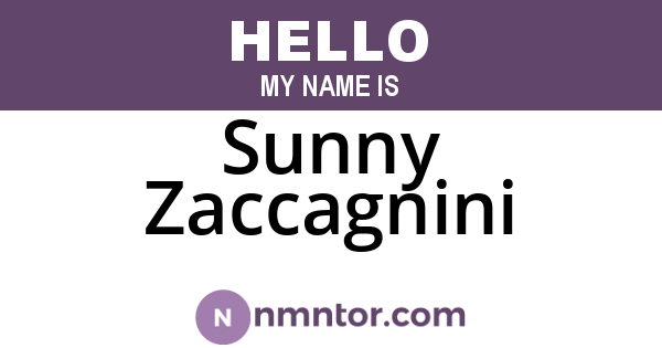 Sunny Zaccagnini