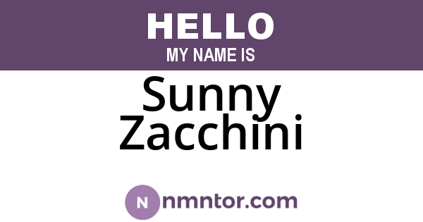 Sunny Zacchini