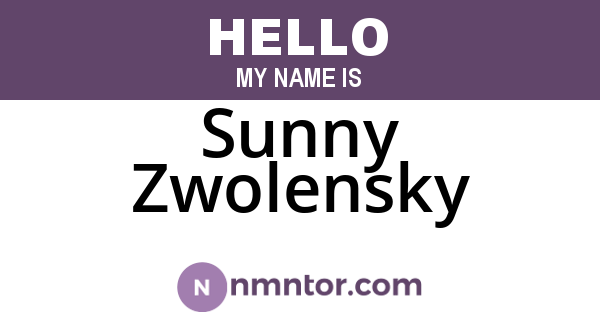 Sunny Zwolensky