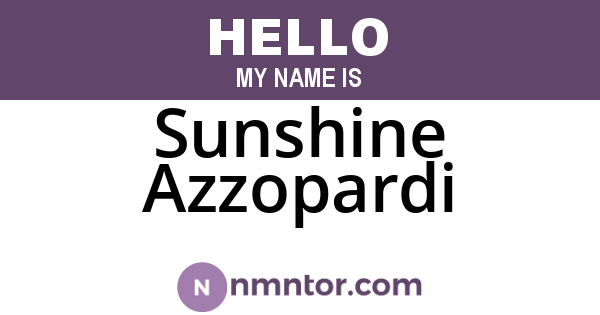 Sunshine Azzopardi