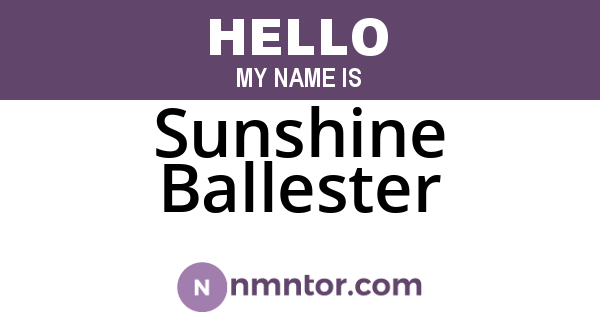 Sunshine Ballester