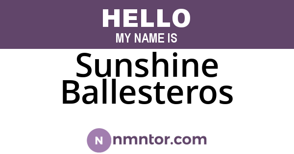 Sunshine Ballesteros