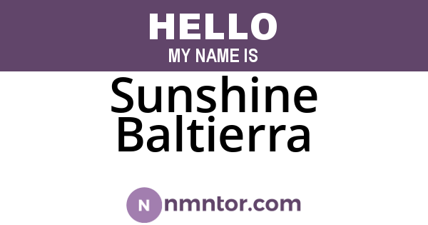 Sunshine Baltierra