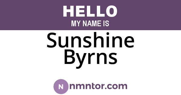 Sunshine Byrns