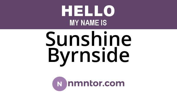 Sunshine Byrnside
