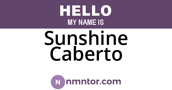 Sunshine Caberto