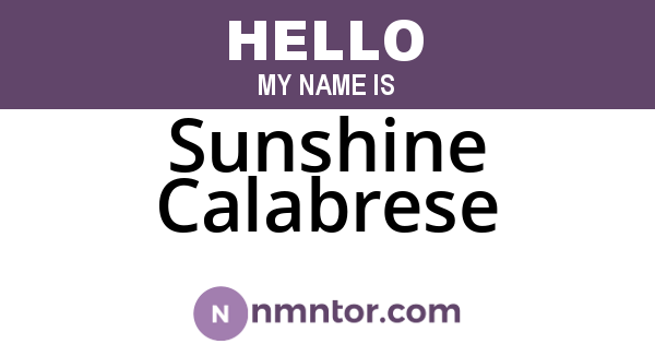 Sunshine Calabrese