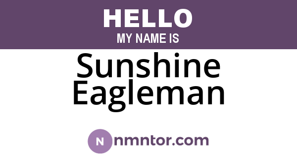 Sunshine Eagleman