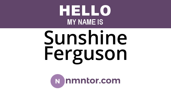 Sunshine Ferguson